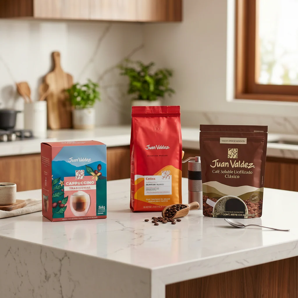 Combo Café Juan Valdez Cappuccino x6 + Liofilizado 250 g + en Grano Colina 454 g