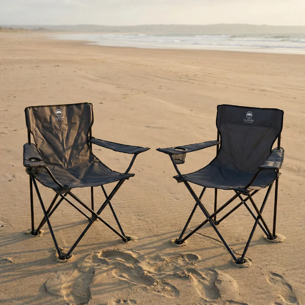 Combo Dos Silla de Camping Outdoor Plegable Llaima Negra - Image 2