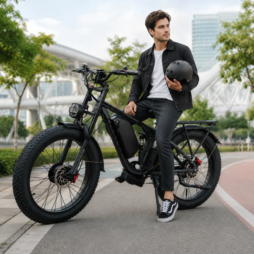 Ebike + Casco X26 Fat Dual Motor 2000W Phantom