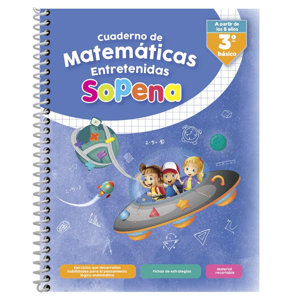 Combo Escolar Cuaderno Matemática Entretenida 3 Básico + Diccionario Sinónimos Antónimos Parónimos + Diccionario Aristos – Libertad S.A. - Image 4