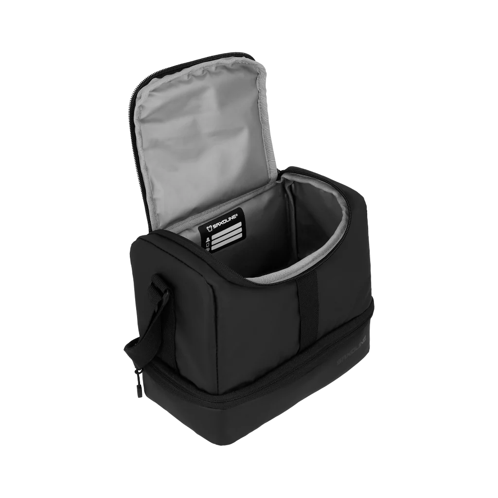Combo 3x Estuche Ayla Negro + Mochila Cairo 30 Lts Gris + Lonchera Longboard Negro Saxoline - Image 5