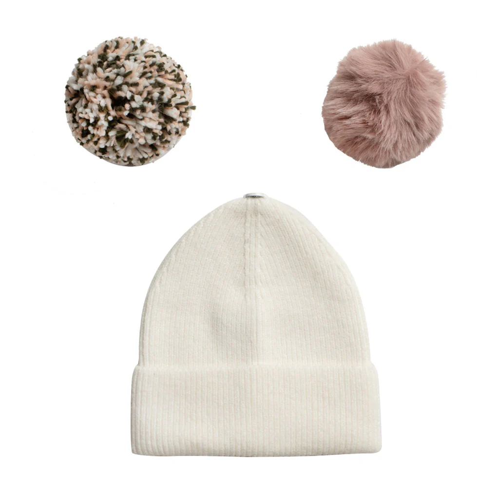 Combo Gorros de Punto con Pompones + Paraguas Retráctiles INV26 - Image 7