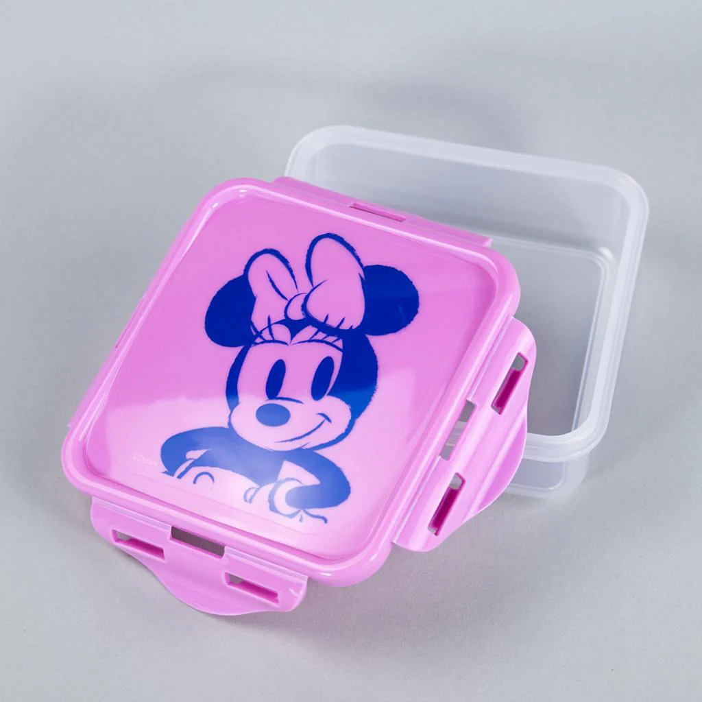 Combo Hermético Minnie y Cubiertos Infantiles Bamboo Celeste (2 Piezas) - Image 2