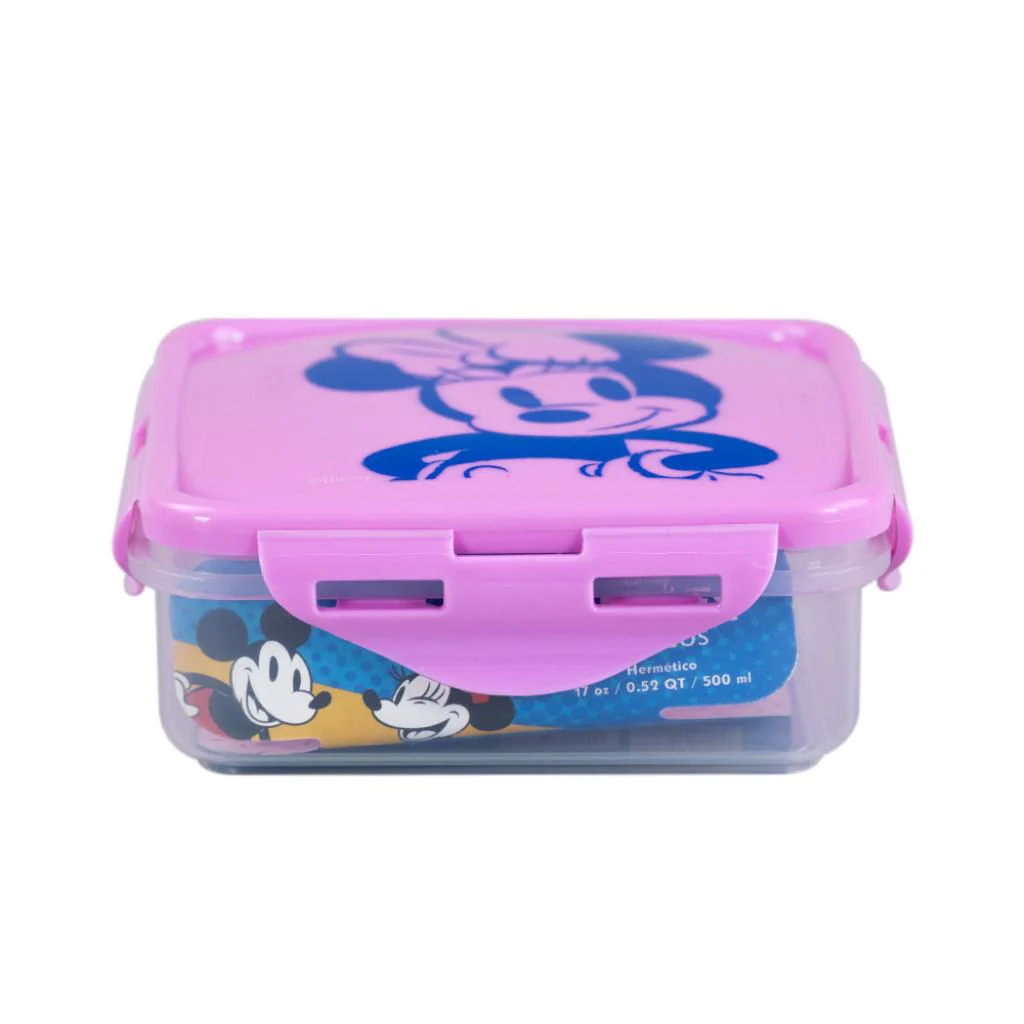 Combo Hermético Minnie y Cubiertos Infantiles Bamboo Celeste (2 Piezas) - Image 3