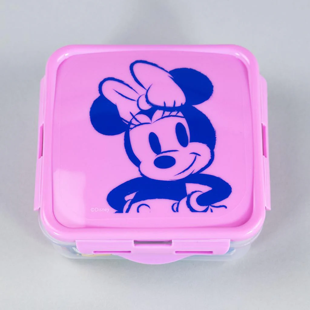 Combo Hermético Minnie y Cubiertos Infantiles Bamboo Celeste (2 Piezas) - Image 4