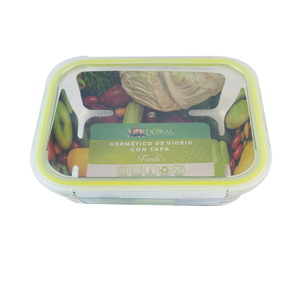 Combo 4 Herméticos de Vidrio Borosilicato 1500 + 1050 + 640 + 370 ML Doral - Image 5