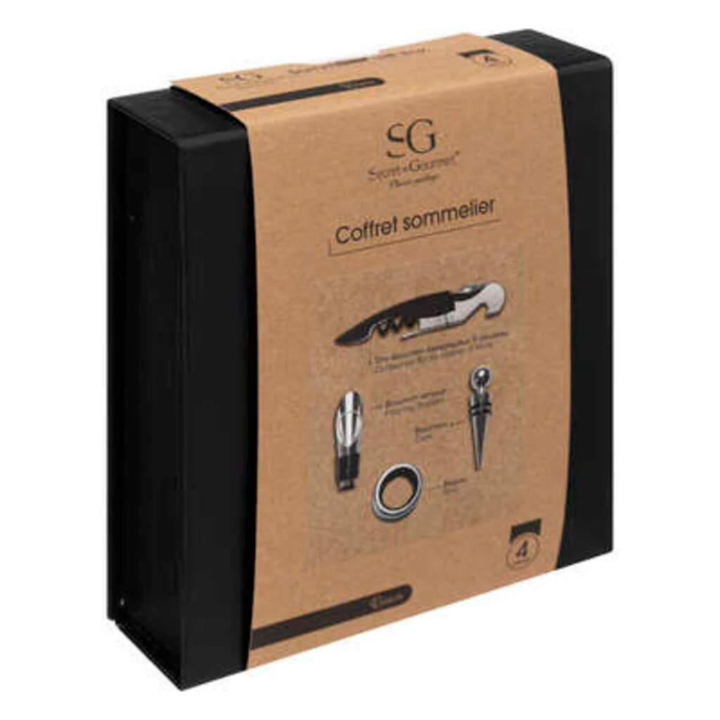 Combo Kit De Vino 4 Piezas Lux + Delantal Asado Fontina - Image 4