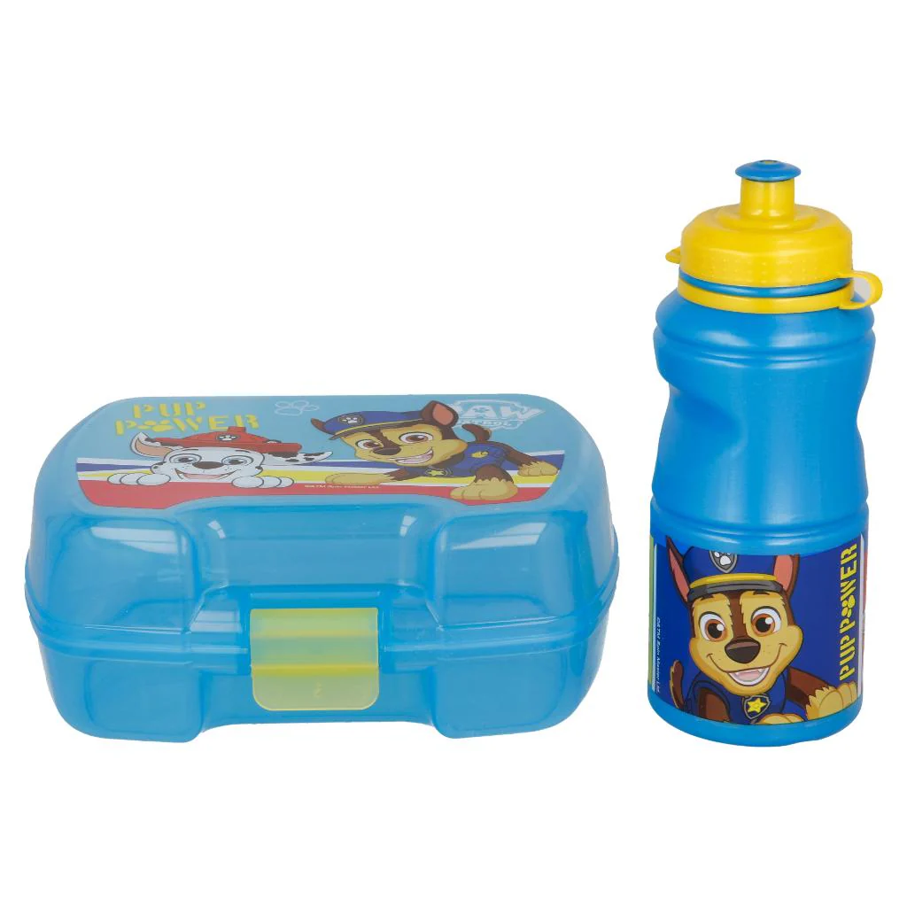 Combo Lunch Paw Patrol y Cubiertos Infantiles Bamboo Celeste (3 Piezas) - Image 4