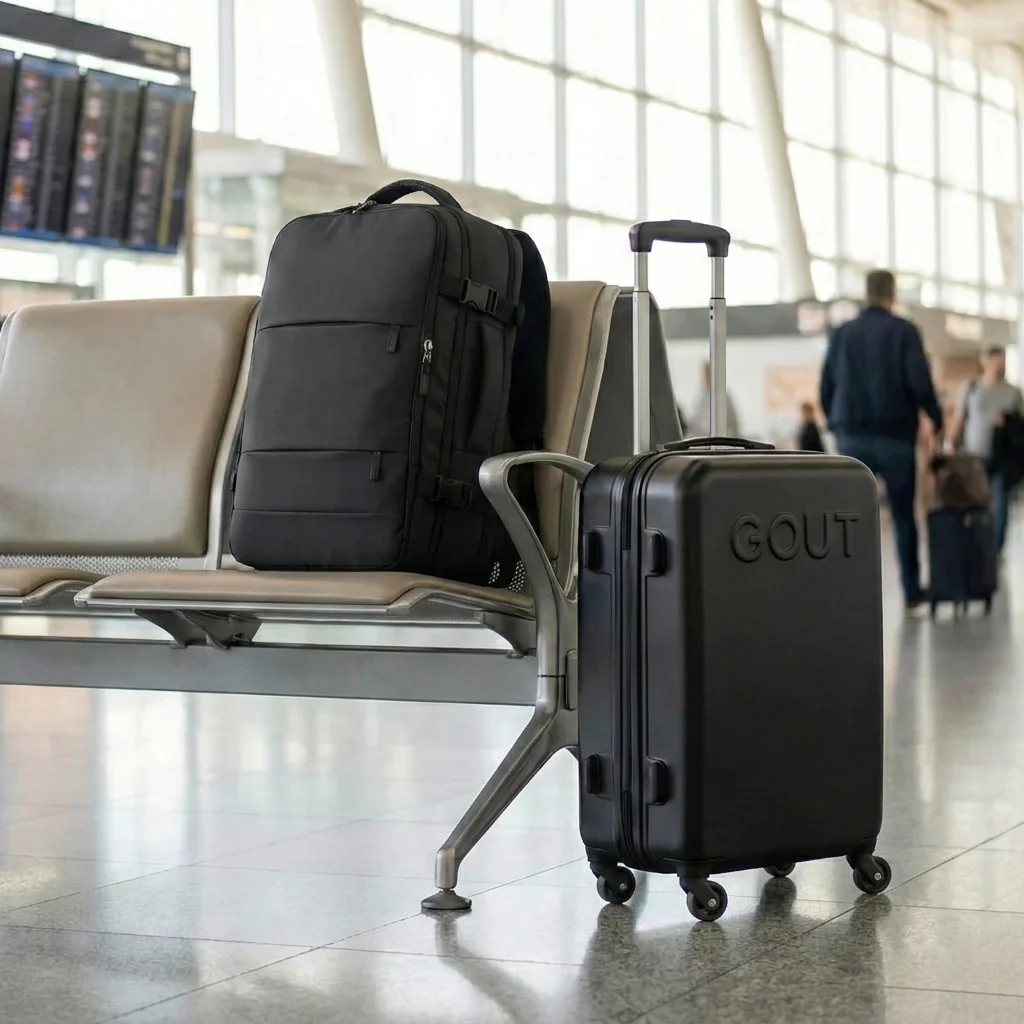 ✈️PACK Exclusivo Maleta Cabina GOUT y Mochila Viaje Viral Cabina 40L. Negro