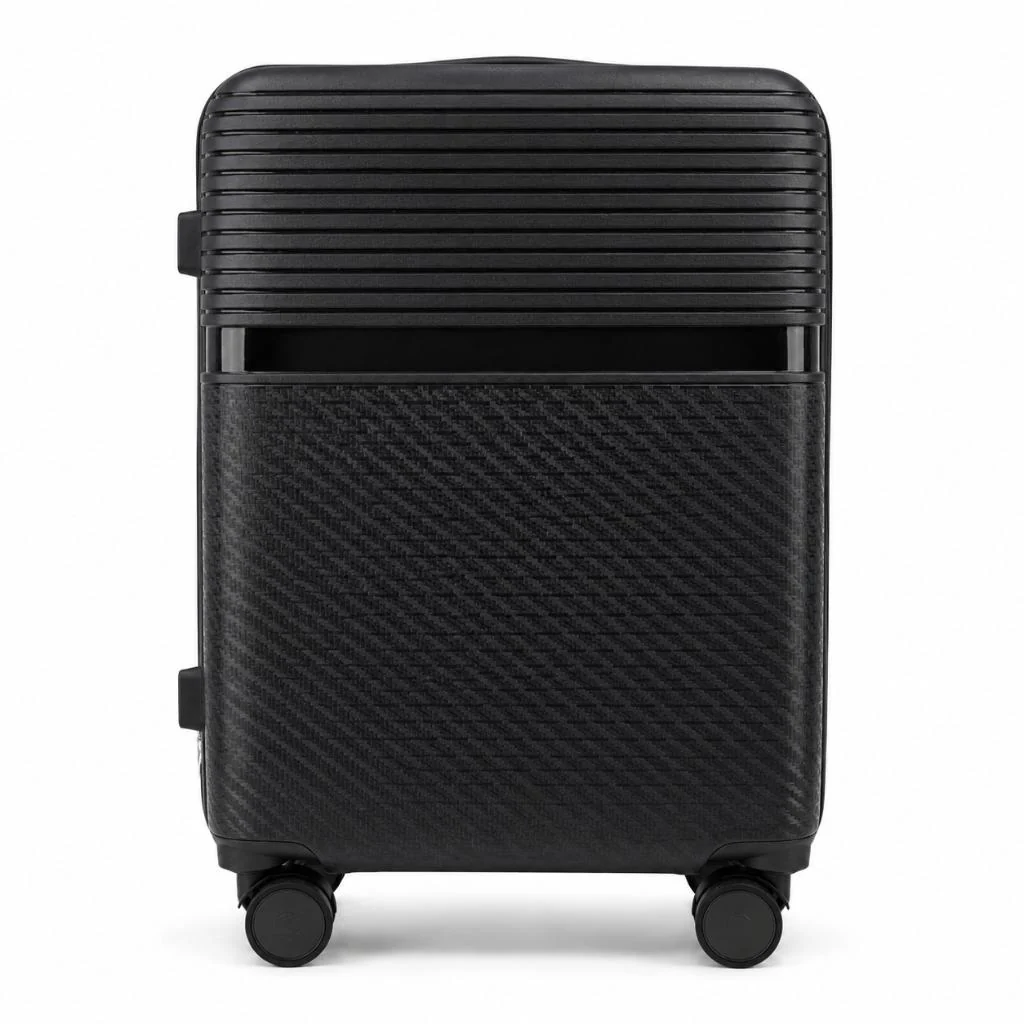 Combo Maleta M 24" Premium Negra Marksman Ultra Resistente + Mochila Viaje Viral Resistente agua 30L Negro Sleve Expandible - Image 17