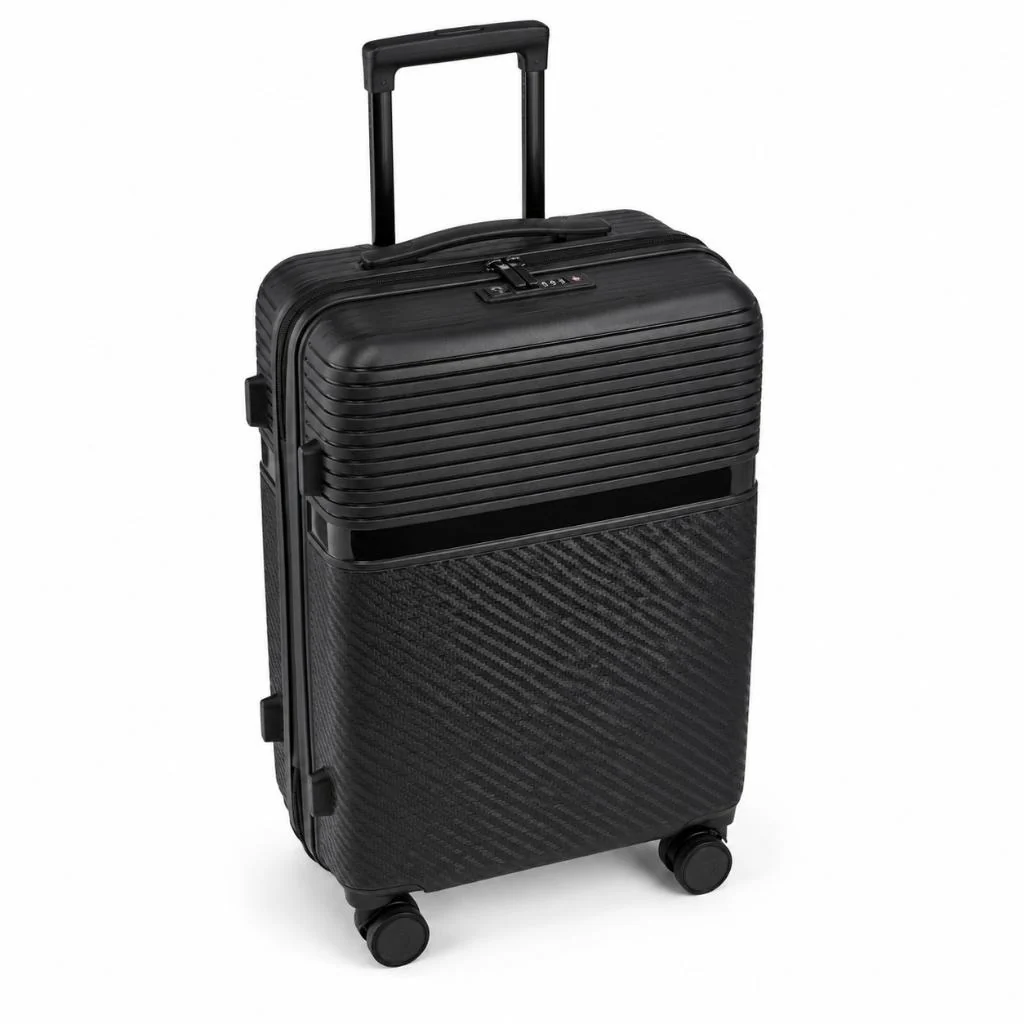 Combo Maleta M 24" Premium Negra Marksman Ultra Resistente + Mochila Viaje Viral Resistente agua 30L Negro Sleve Expandible - Image 23