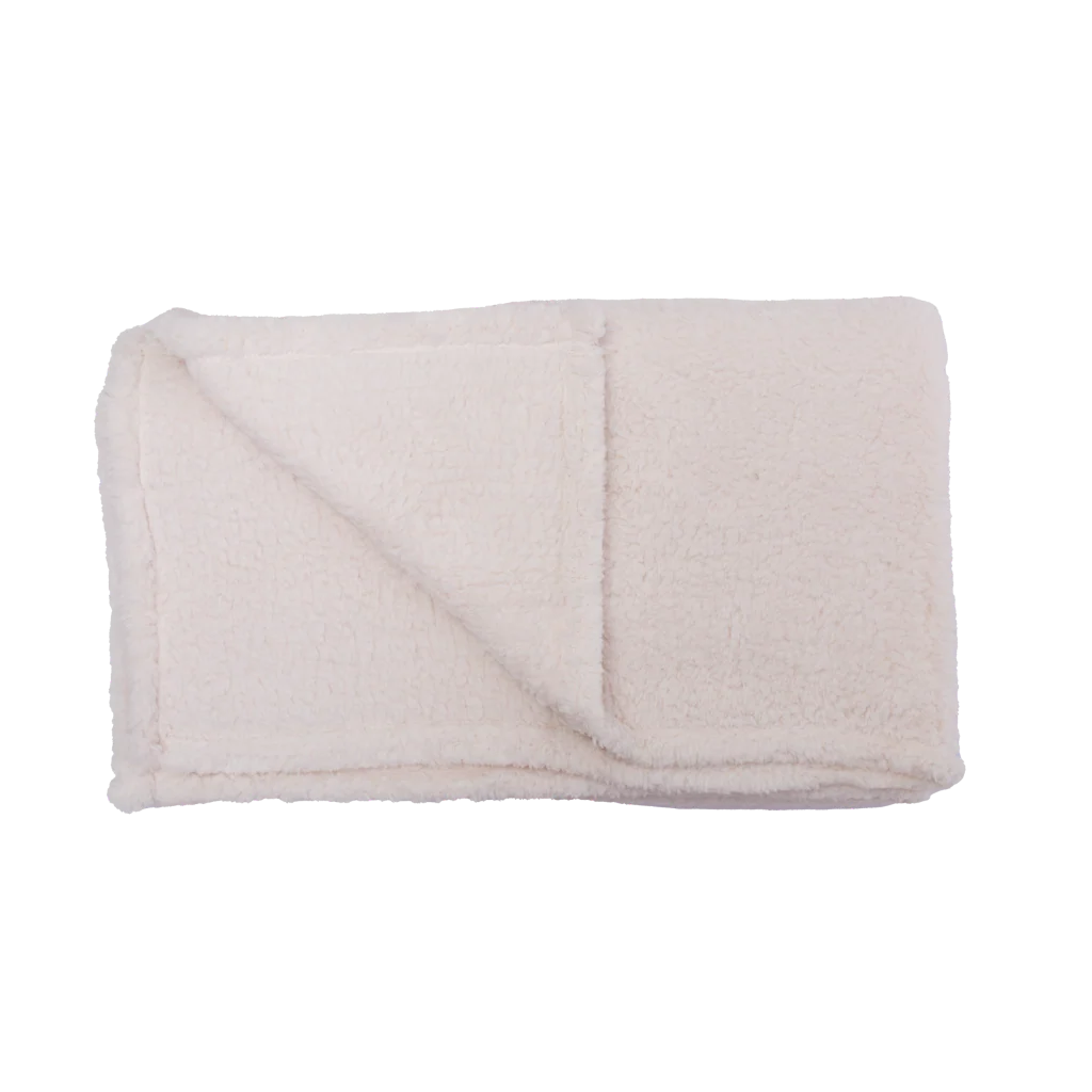 Combo Manta Sherpa Ecru + Pantufla Oliva Llaima - Image 9