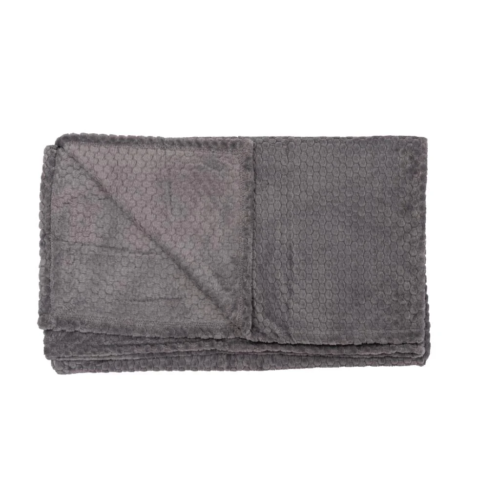 Combo Mantas Fleece Panal y Stripes 125x150 cm Beige, Gris Oscuro, Ecru y Gris - Image 17