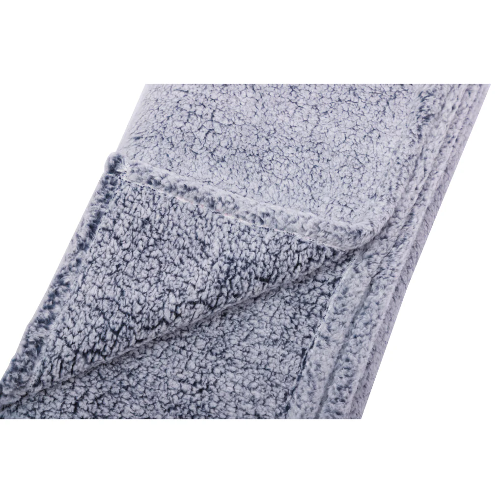 Combo Mantas Sherpa y Fleece 125x150 cm 1 Azul, 2 Ecru + 1 Gris - Image 8