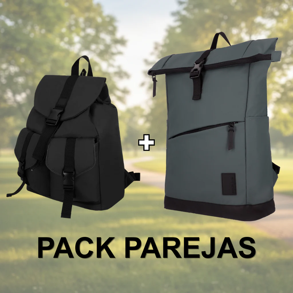 Combo Mochila Cairo 30 Lts Gris + Mochila Venice 22 Lts Negro Saxoline - Image 7