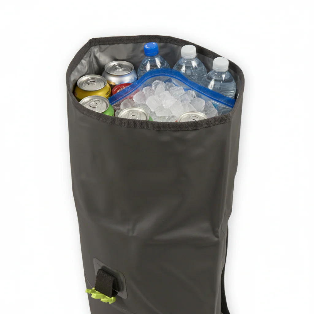 Combo Mochila Cooler 15Lt Gris y Manta Picnic Playa Beige Tigres Impermeables - Image 9