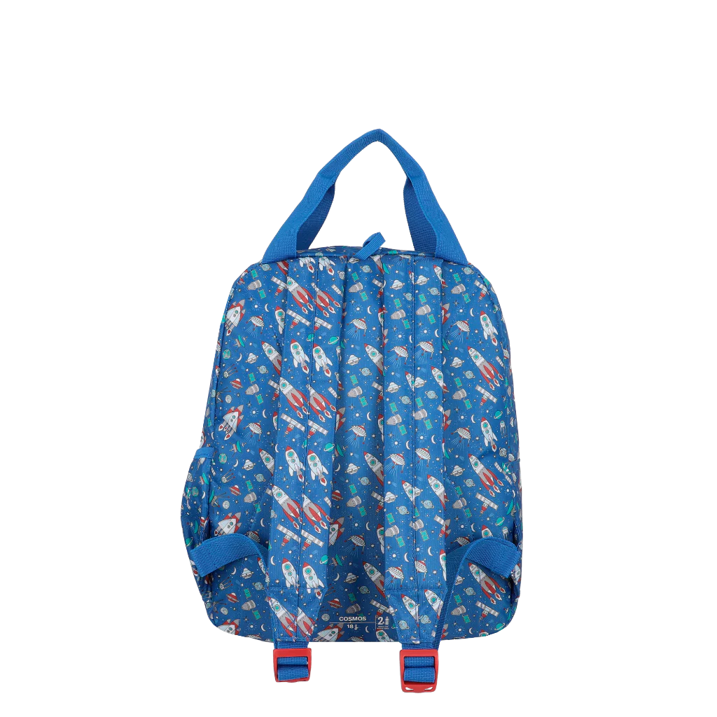 Combo Mochila Cosmos Espacio Azul y Lonchera Longboard Azul Saxoline - Image 3