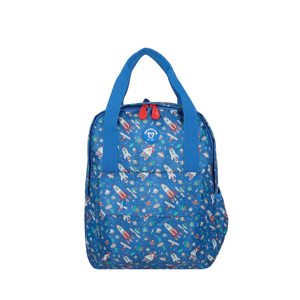 Combo Mochila Cosmos Espacio Azul y Lonchera Longboard Azul Saxoline - Image 7