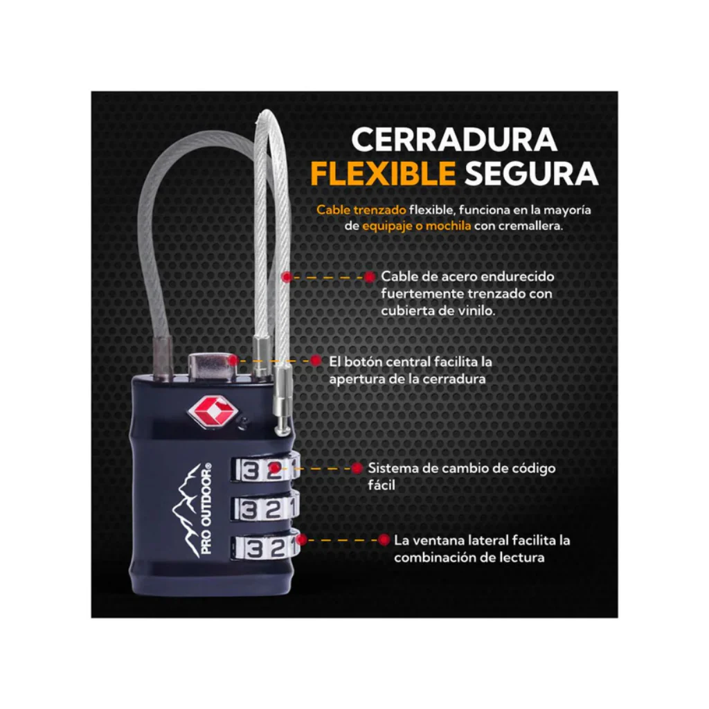 Mochila De Viaje 30L Hardley y Candado Negro (2 Piezas) - Image 9