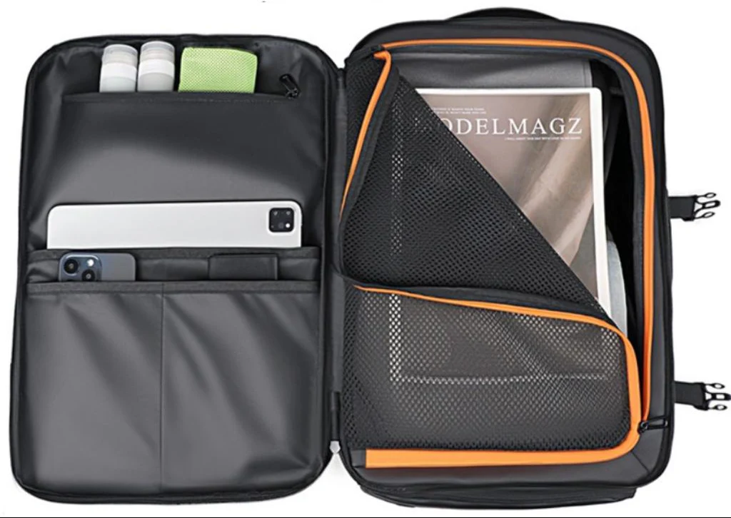 Combo Mochila de Viaje Viral 38L. Expandible Black + Cosmetiquero 24cm x 18cm Gout Aqua - Image 11