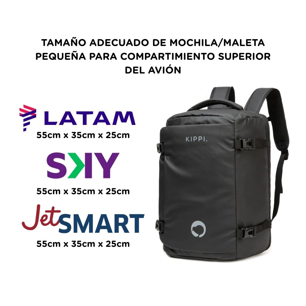 Mochila Viaje Viral 45L. Resistente al Agua. Kippi Negro - Image 3