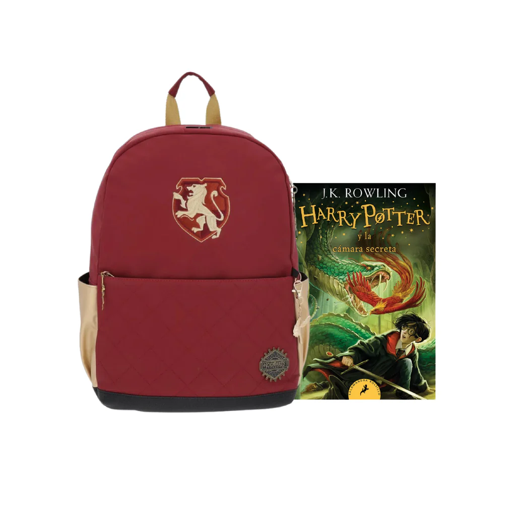 Combo 23% OFF: Mochila Harry Potter + Libro Harry Potter y la Cámara Secreta