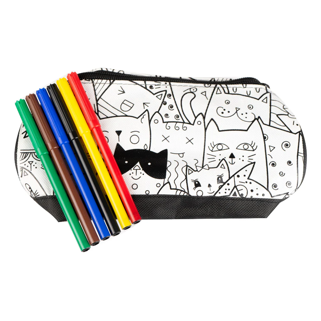 Combo Mochila Infantil  Moana + Estuche Negro de Tela Para Colorear - Image 2