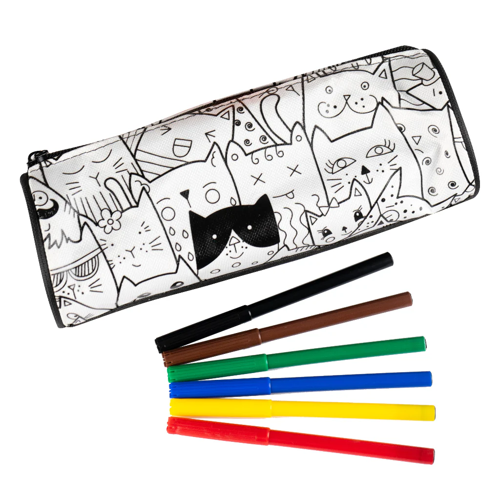 Combo Mochila Infantil  Moana + Estuche Negro de Tela Para Colorear - Image 3