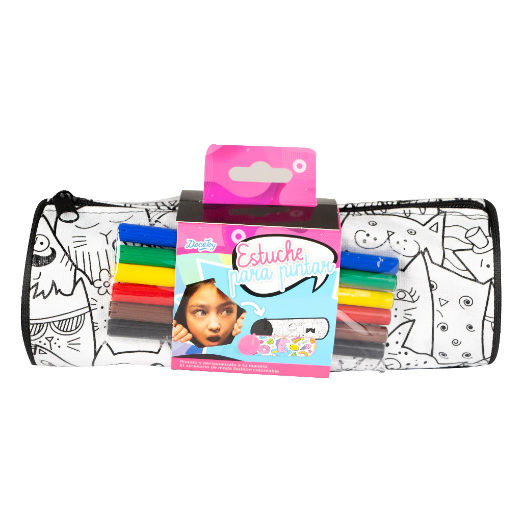 Combo Mochila Infantil  Moana + Estuche Negro de Tela Para Colorear - Image 5