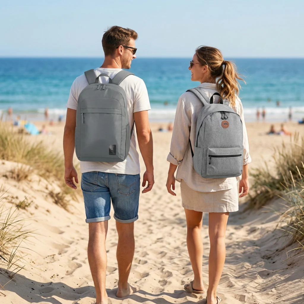 Combo Mochilas: 1 Mochila Jane Gris Llaima + 1 Mochila Pittford Gris 25 Lts Saxoline - Image 2