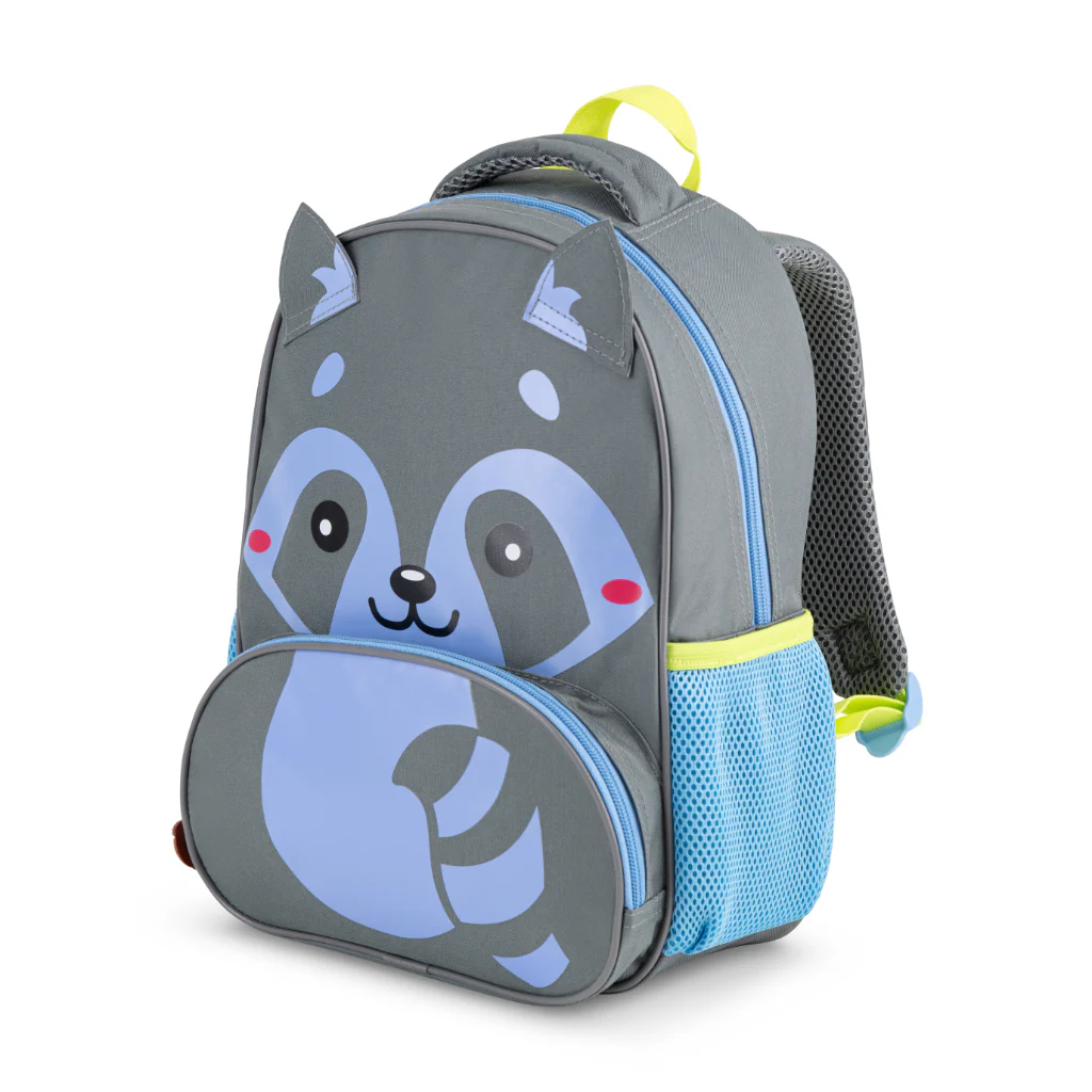 Combo Mochila Preescolar Gato Rosada + Mochila Preescolar Mapache Gris - Image 2