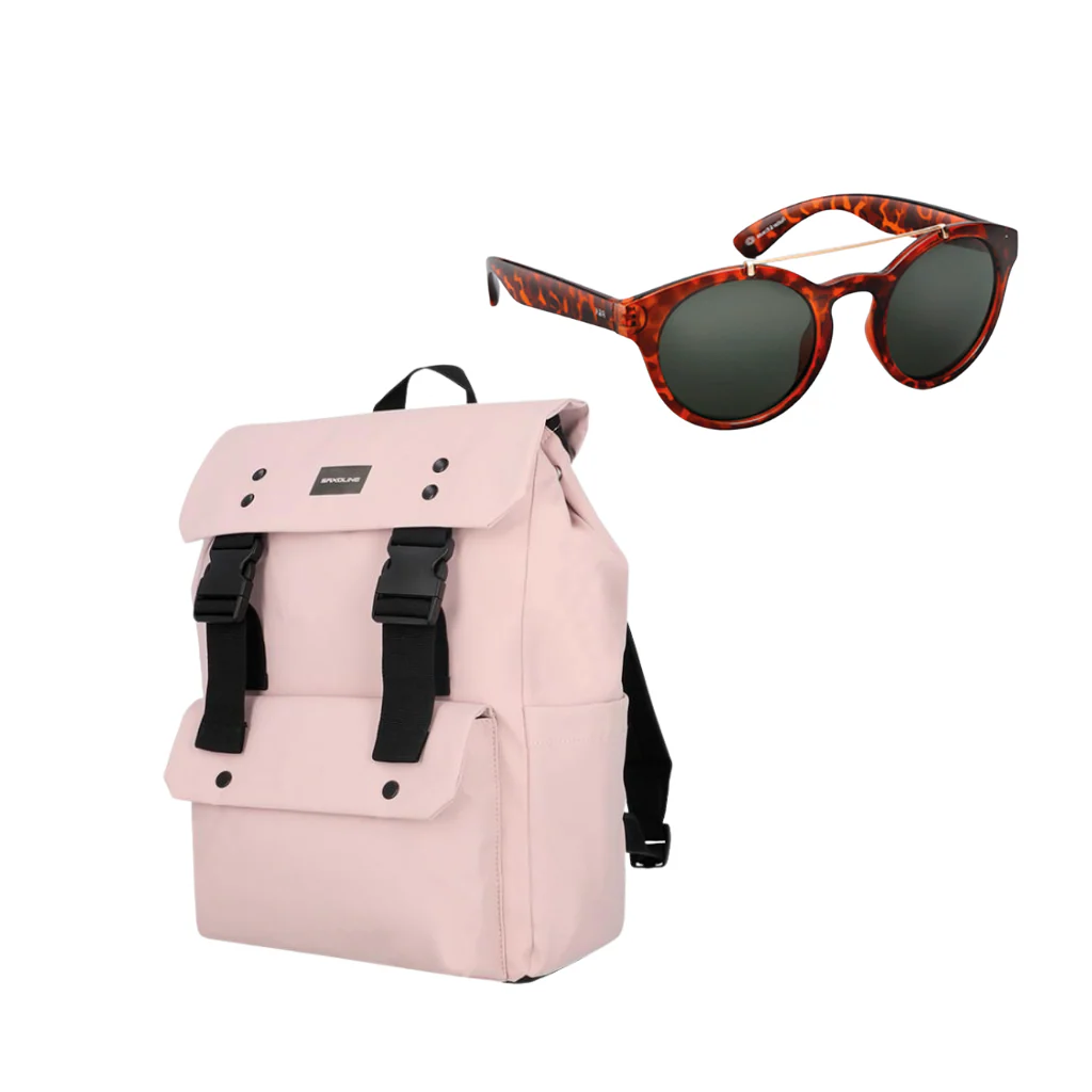 Combo 52% OFF: Mochila Preston Kate Rosada+ Lentes de sol Rotter & Krauss