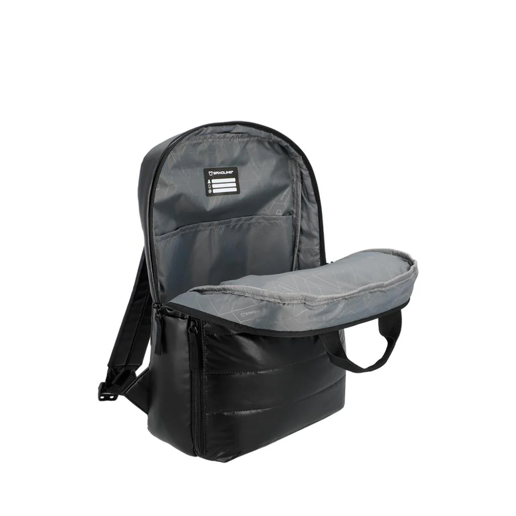 Combo Mochila Puffer Camber Negra 18 Lts Saxoline + Mochila Jane Negra Llaima. - Image 5
