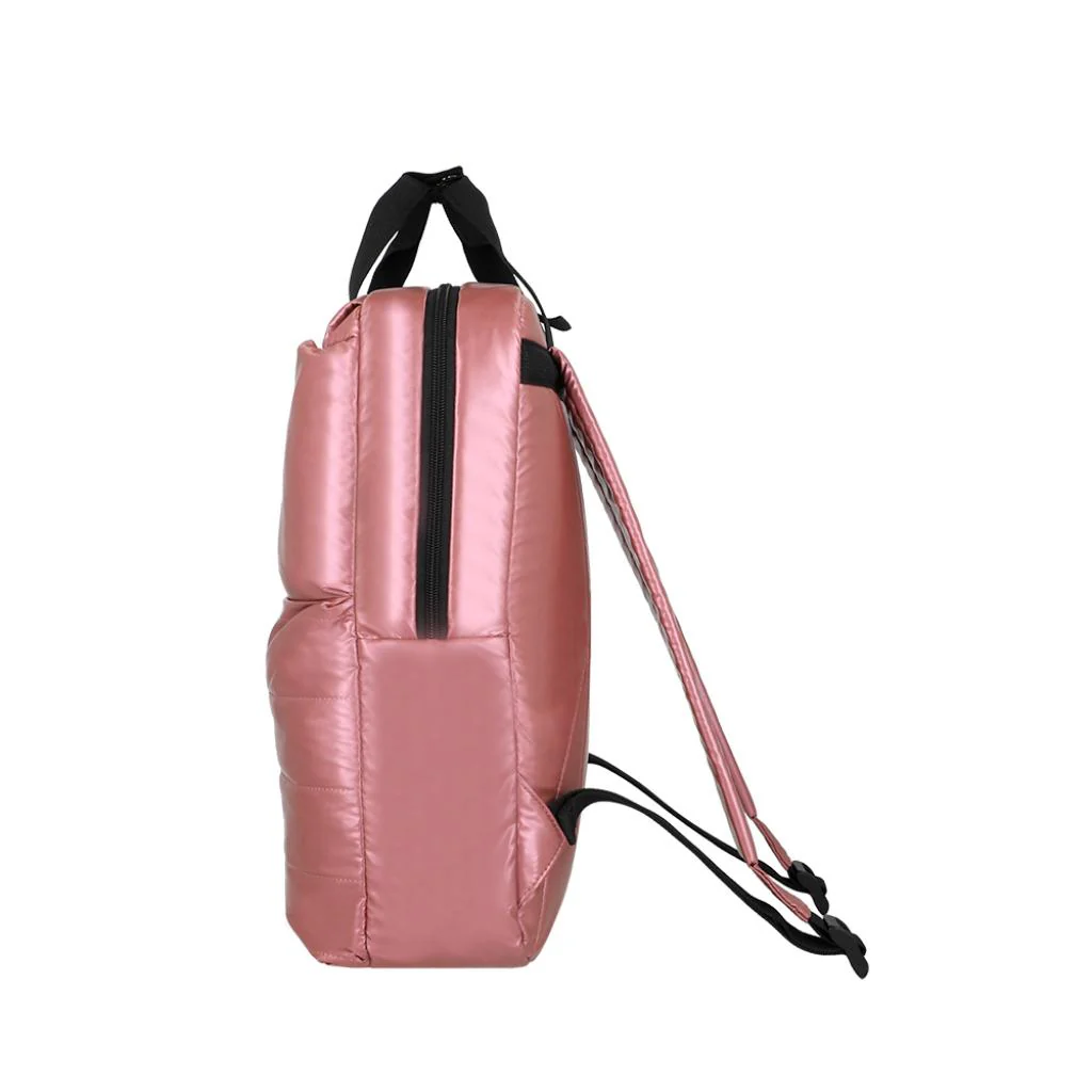 Combo Mochila Puffer Camber Rosado 18 L Saxoline + Mochila Jane Café Llaima - Image 4