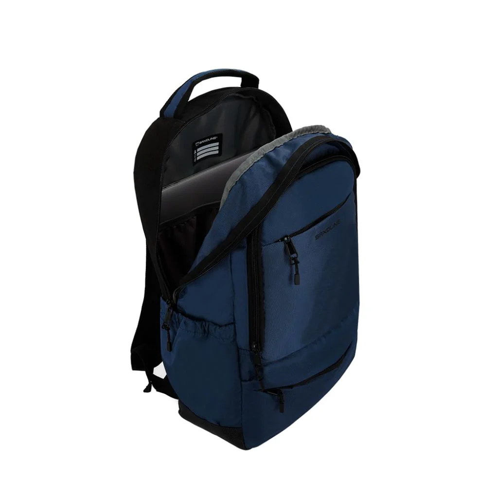 Combo Mochila Saxoline Cardiff Azul Marino 30 L + Audífonos Bluetooth Inalámbricos Aiwa Blanco - Image 12