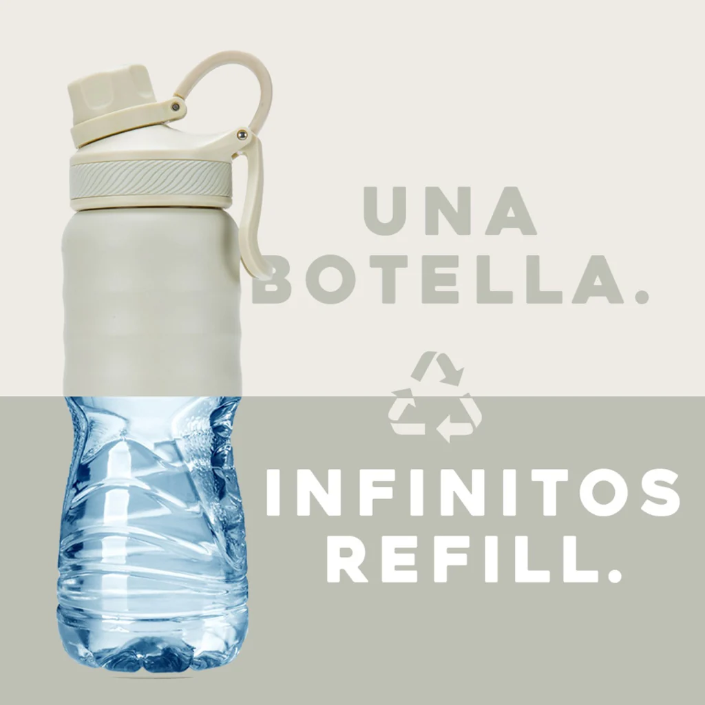 Combo Mochila Saxoline Collins Beige 20 L + Botella Yosemite1 Buffer 700ml Ivory - Image 9