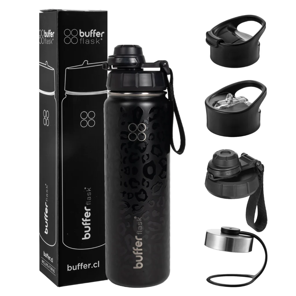 Combo Mochila Saxoline Collins Negra 20 L + Botella de Agua Térmica Buffer 700ml con 4 Tapas - Image 8