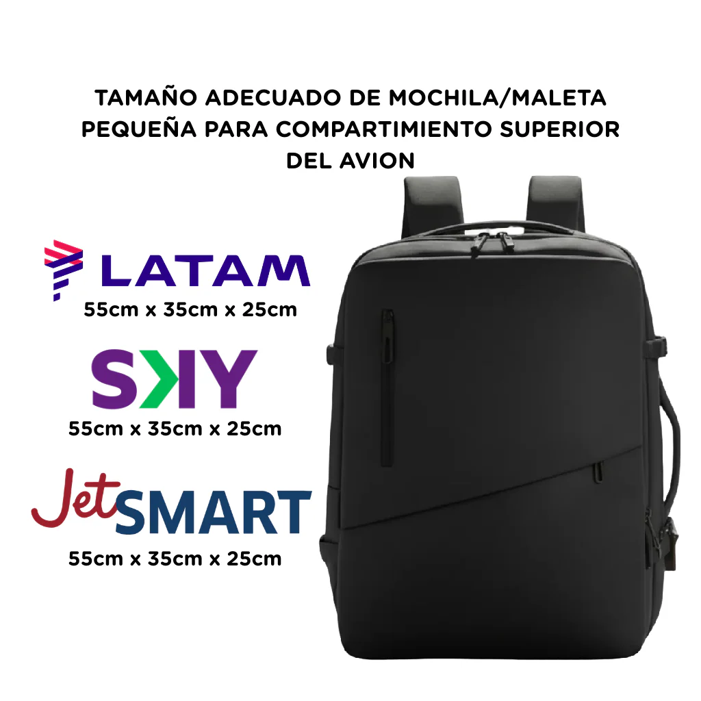 Combo Mochila Travel Navigator 36L Negra + Paraguas Negro Retráctil + Gorro Verde Pompón Intercambiable - Image 5