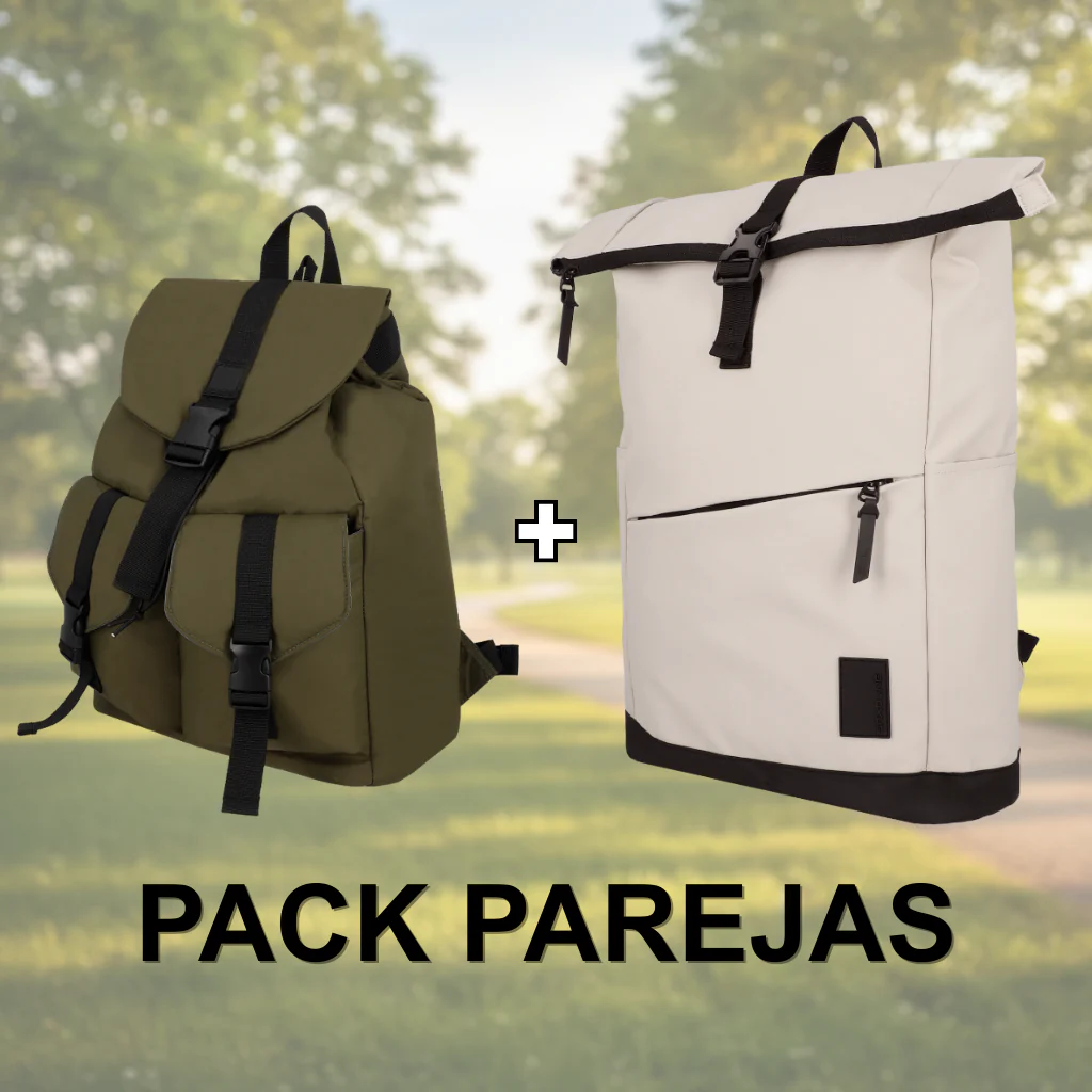 Combo Mochila Venice Oliva 22 Lts + Mochila Cairo 30 Lts Beige Saxoline - Image 2