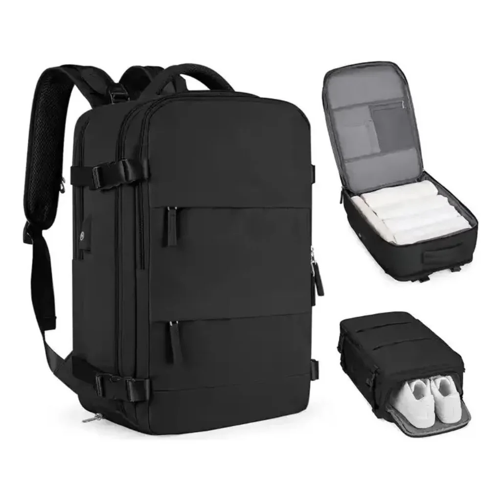 Combo: Mochila Viaje (Cabina Avión)  Negro. + Mochila Viaje Viral 40L Premium Grey. - Image 2