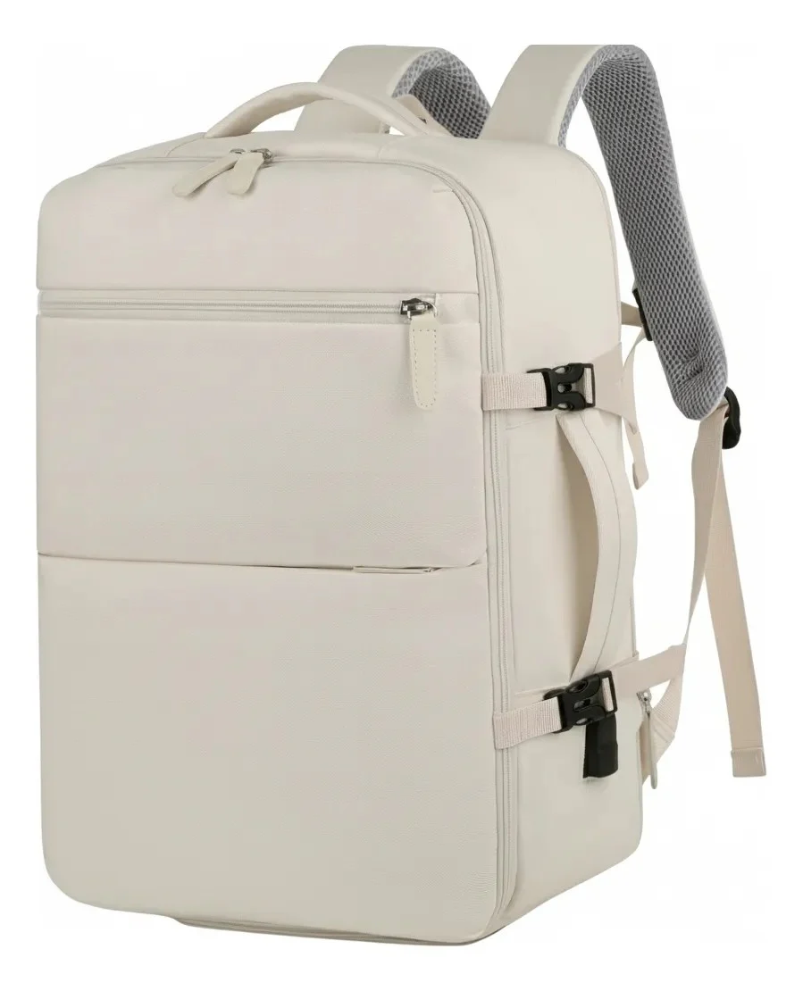 Combo Travel BEIGE: Mochila Viaje 40L + Botella 700ml BUFFER - Image 2