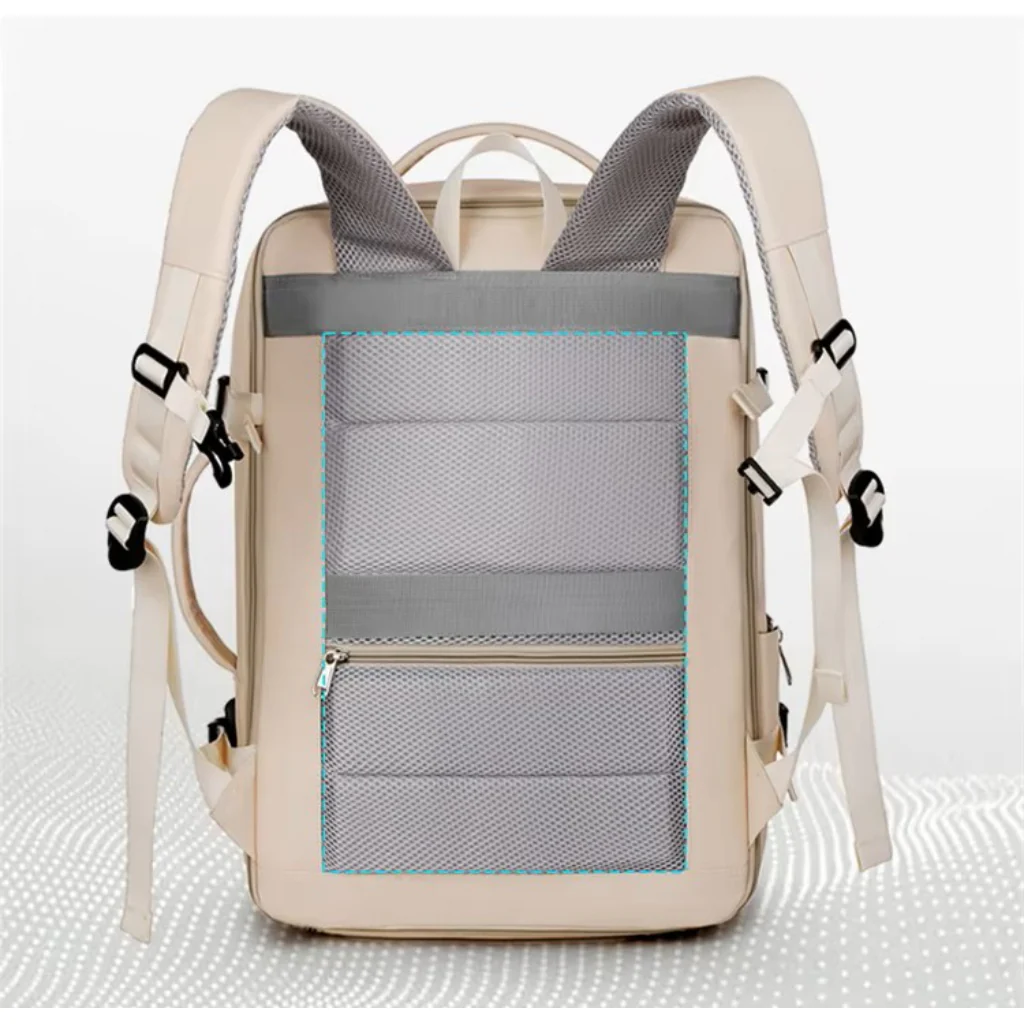 Combo Travel BEIGE: Mochila Viaje 40L + Botella 700ml BUFFER - Image 4