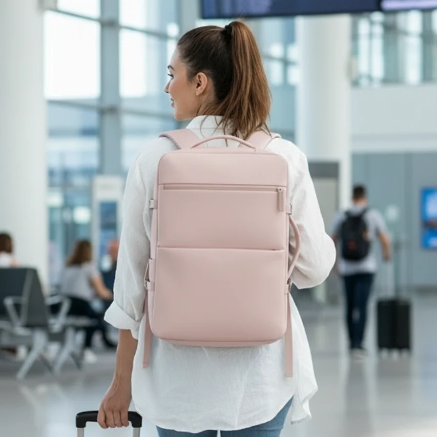 Combo 2 Mochilas de Viaje Viral XL (1 Pink & 1 Grey).(Cabina Avión) 40L. Pack Travel - Image 2