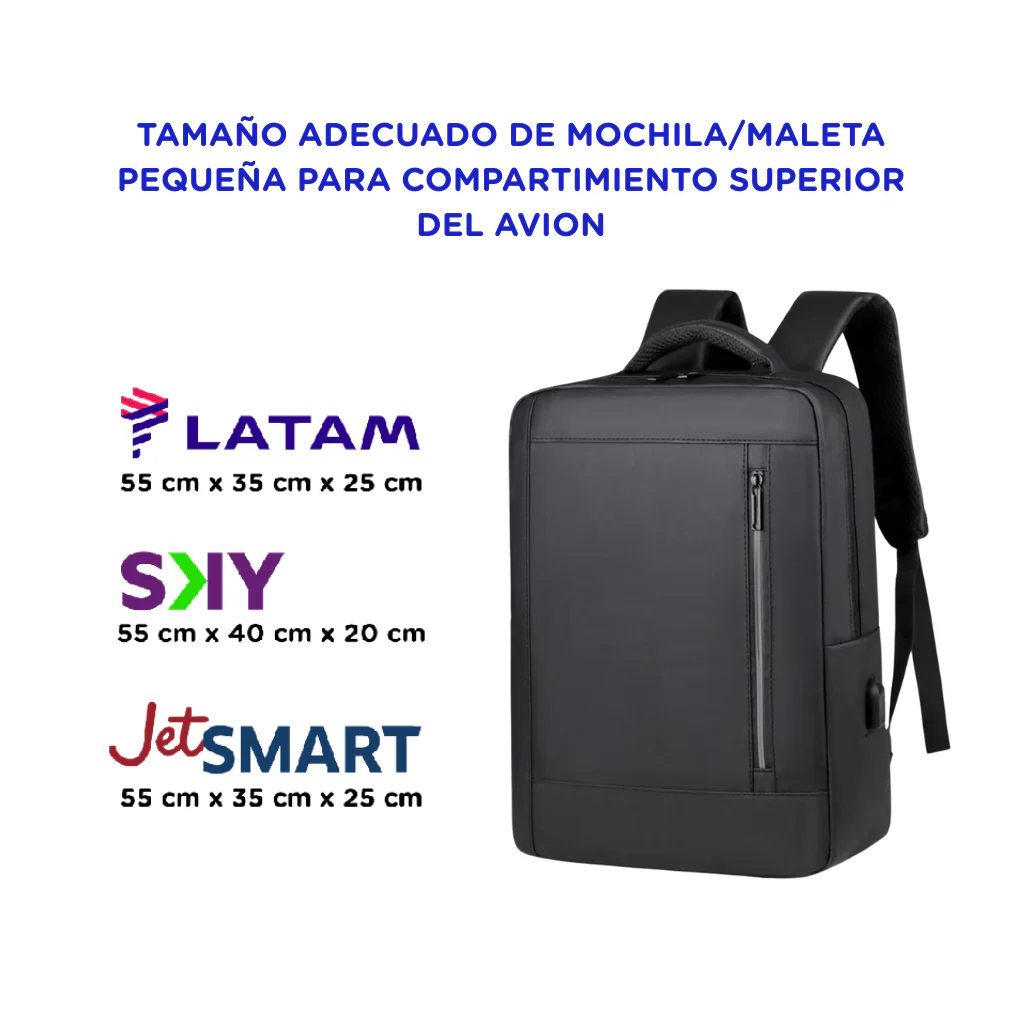 Combo Exclusivo: Mochila Viaje Viral (Cabina Avión) Black 24LT + Mochila Viral XL 40L Black Navigator - Image 2