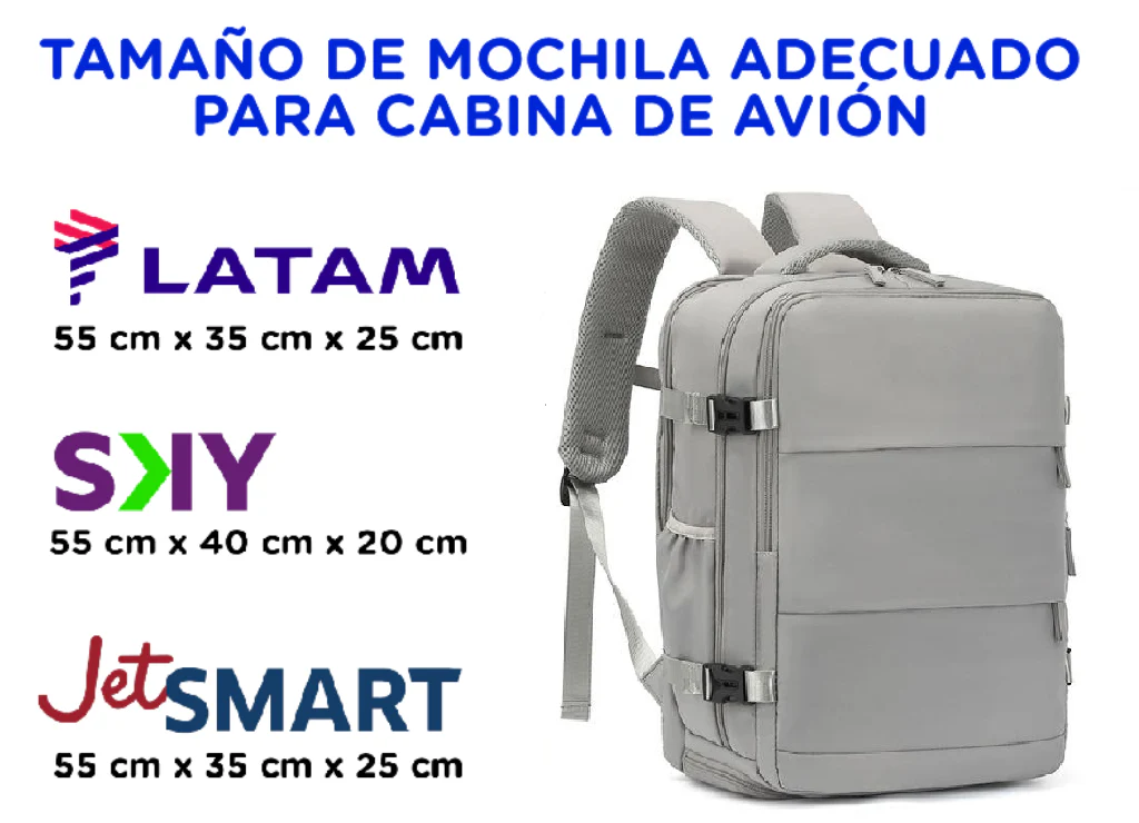 2 Mochilas de Viaje Viral XL (1 Beige & 1 Grey 40L ).(Cabina Avión). Pack Travel - Image 2