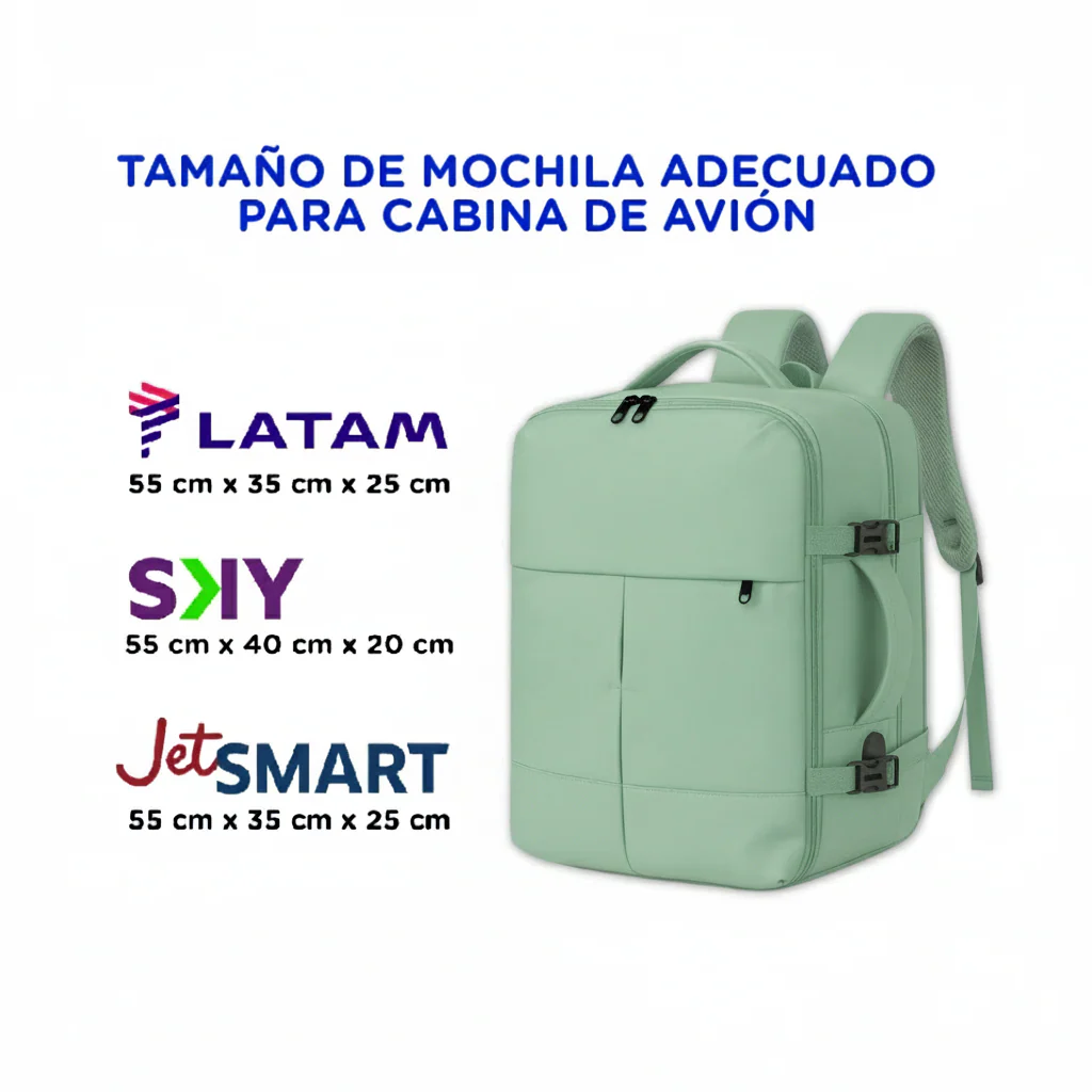 ✈️2 Mochilas Viaje Viral Ripstop XL 1  Green + 1 Black Navigator. Pack Travel - Image 3