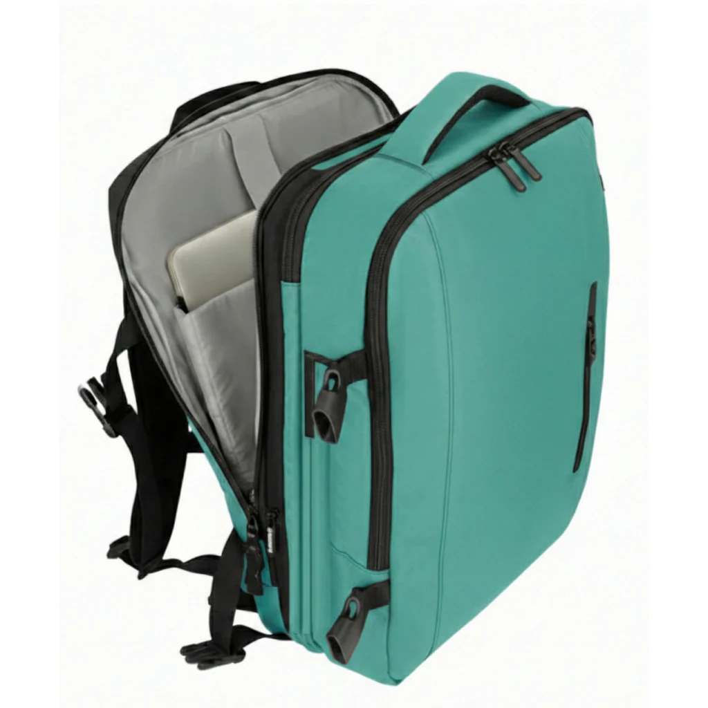 Combo Mochila Viaje XL 40Lts Menta Llaima Resistente al Agua + Maleta de Cabina Negra - Image 11