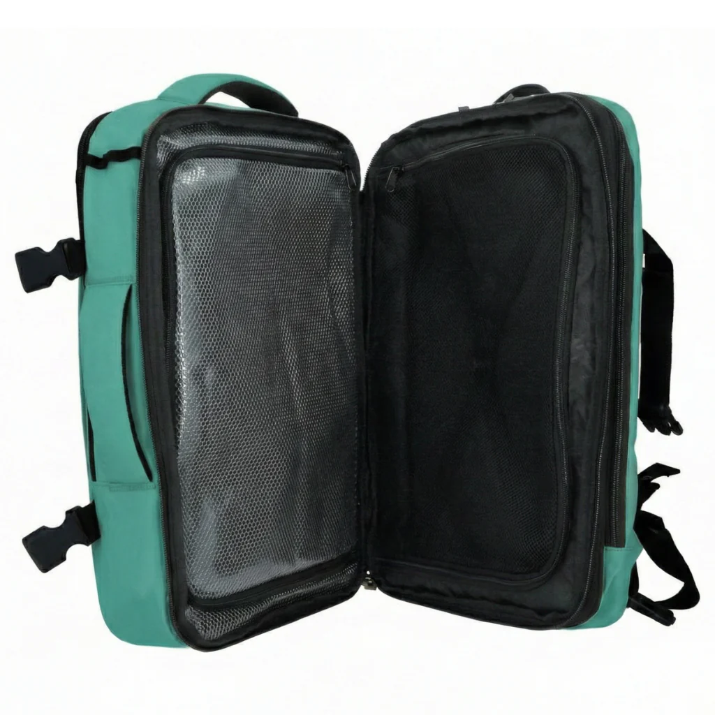 Combo Mochila Viaje XL 40Lts Menta Llaima Resistente al Agua + Maleta de Cabina Negra - Image 8