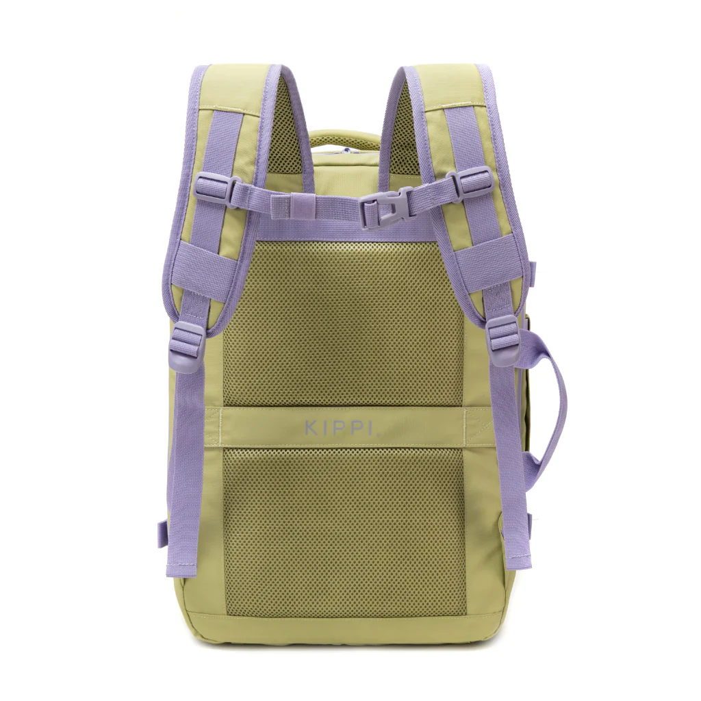 Combo Mochilas de Viaje Viral Kippi 45L Pistacho + Rosada Resistentes al Agua. - Image 11