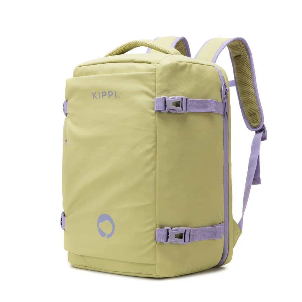 Combo Mochilas de Viaje Viral Kippi 45L Pistacho + Rosada Resistentes al Agua. - Image 2